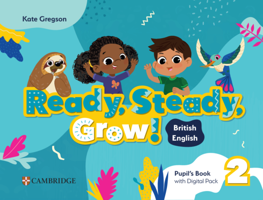 A colorful illustration of "Ready, Steady, Glow" in British English, emphasizing a lively and engaging visual style.