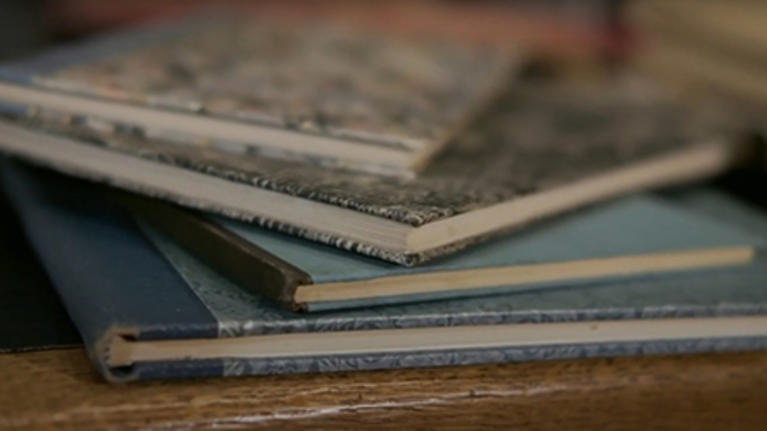 Books on display in the Museum at University Printing House